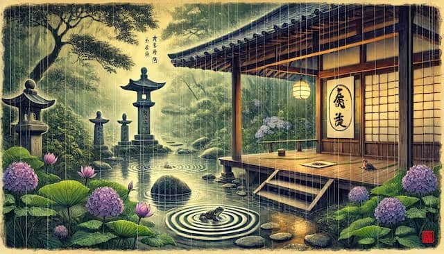 季語や俳句の世界を感じる静かな和の庭園