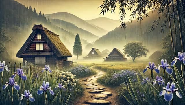 古風で趣のある日本の田園風景