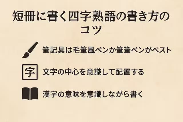 短冊に書く四字熟語の書き方のコツ