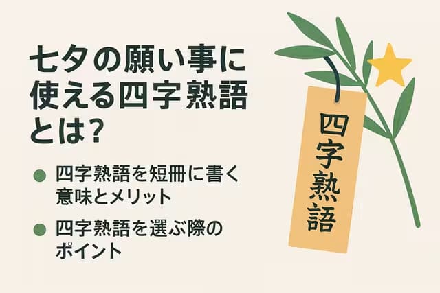 七夕の願い事に使える四字熟語とは？