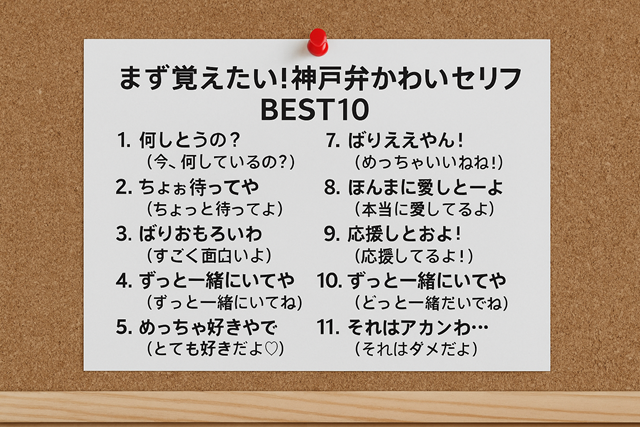 神戸弁かわいいセリフ BEST10