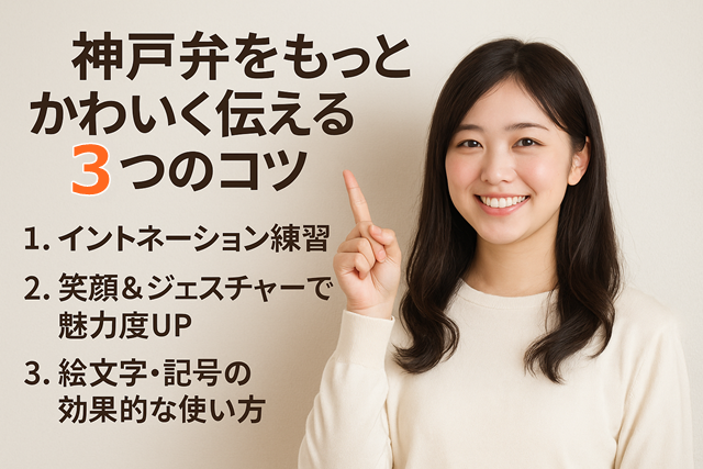 神戸弁をもっとかわいく伝える3つのコツ