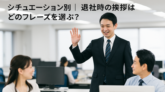 シチュエーション別｜退社時の挨拶はどのフレーズを選ぶ？