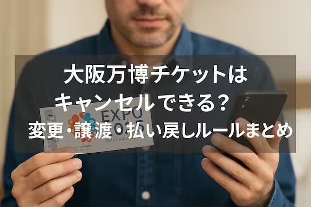 大阪万博チケットはキャンセルできる？変更・譲渡・払い戻しルールまとめ