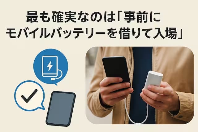 最も確実なのは「事前にモバイルバッテリーを借りて大阪万博へ入場」