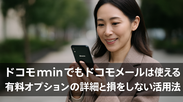 ドコモminiでもドコモメールは使える！有料オプションの詳細と損をしない活用法