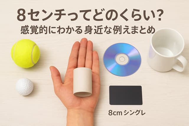 8センチってどのくらい？感覚的にわかる身近な例えまとめ