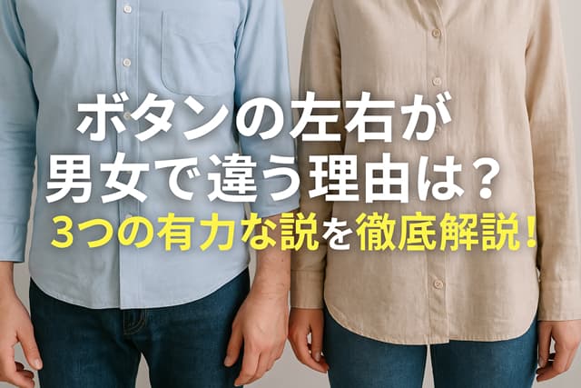 ボタンの左右が男女で違う理由は？3つの有力な説を徹底解説！