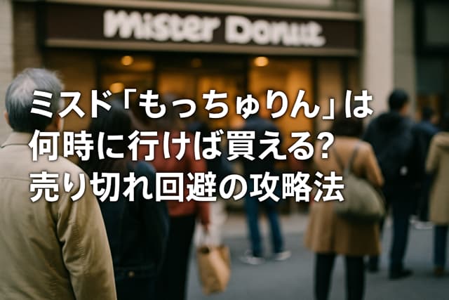 ミスド「もっちゅりん」は何時に行けば買える？売り切れ回避の攻略法