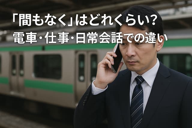 「間もなく」はどれくらい？電車・仕事・日常会話での違い