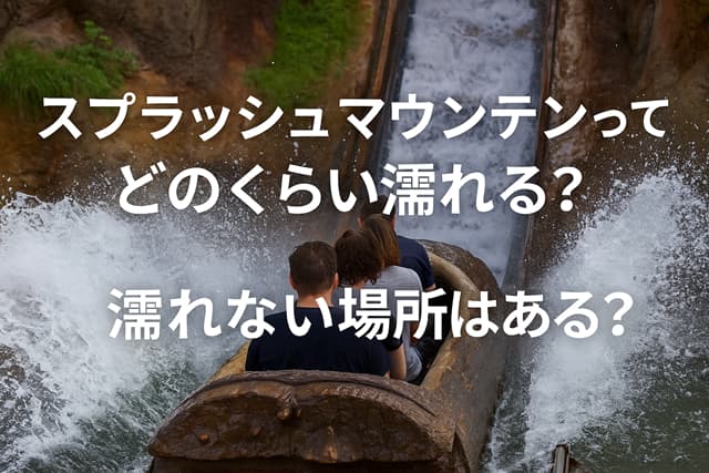 スプラッシュマウンテンってどのくらい濡れる？濡れない場所はある？